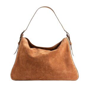 J.Crew Berkeley Suede Shoulder Bag in Blonde Espresso